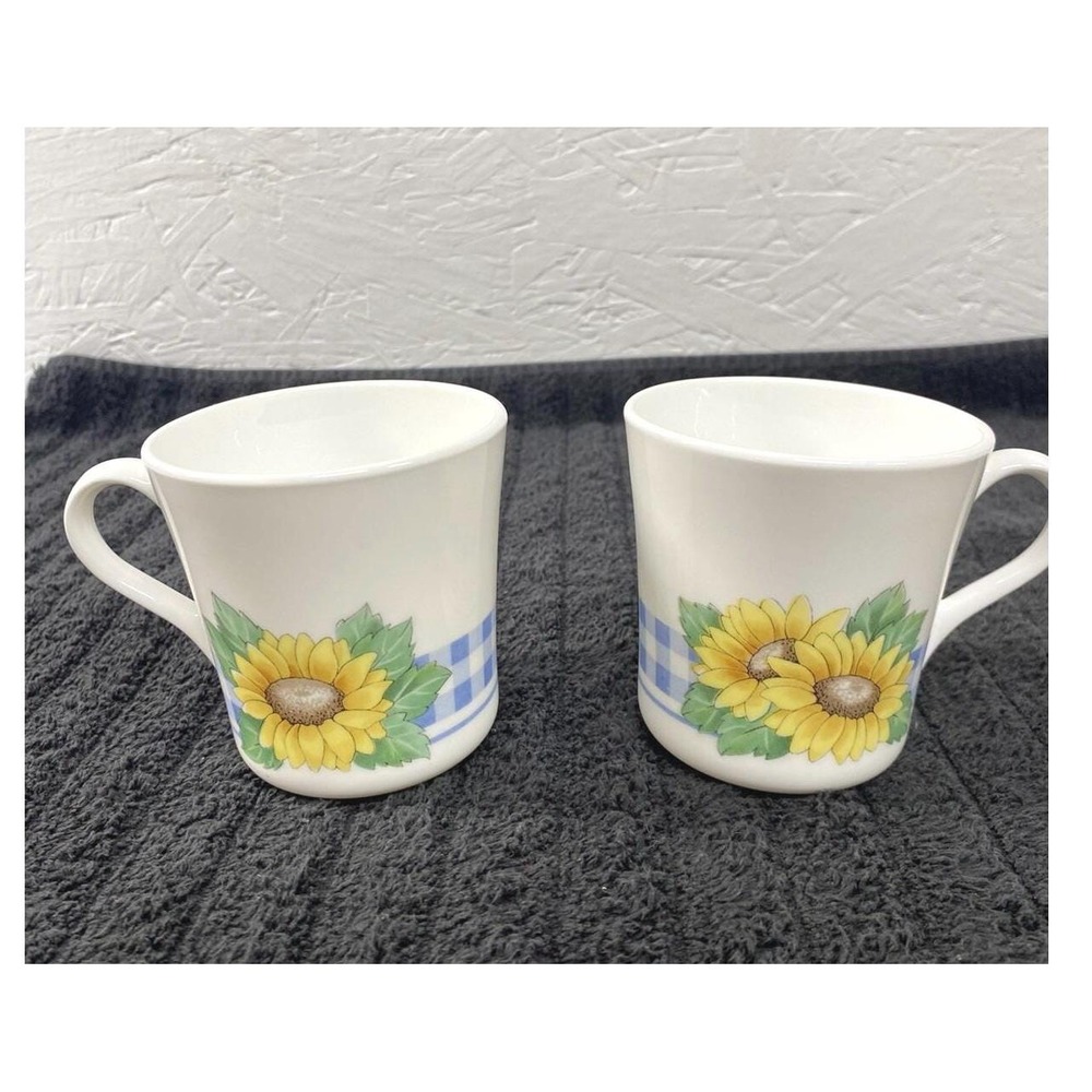 Set 2 Corningware Corelle Sunsations Sunflower Cup Mug Corning Ware Coffee Tea
